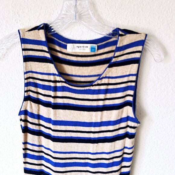 Sparrow Anthropologie Wool Blend Scoop Neck Sleeveless Fit & Flare Sweater Dress - Picture 5 of 6